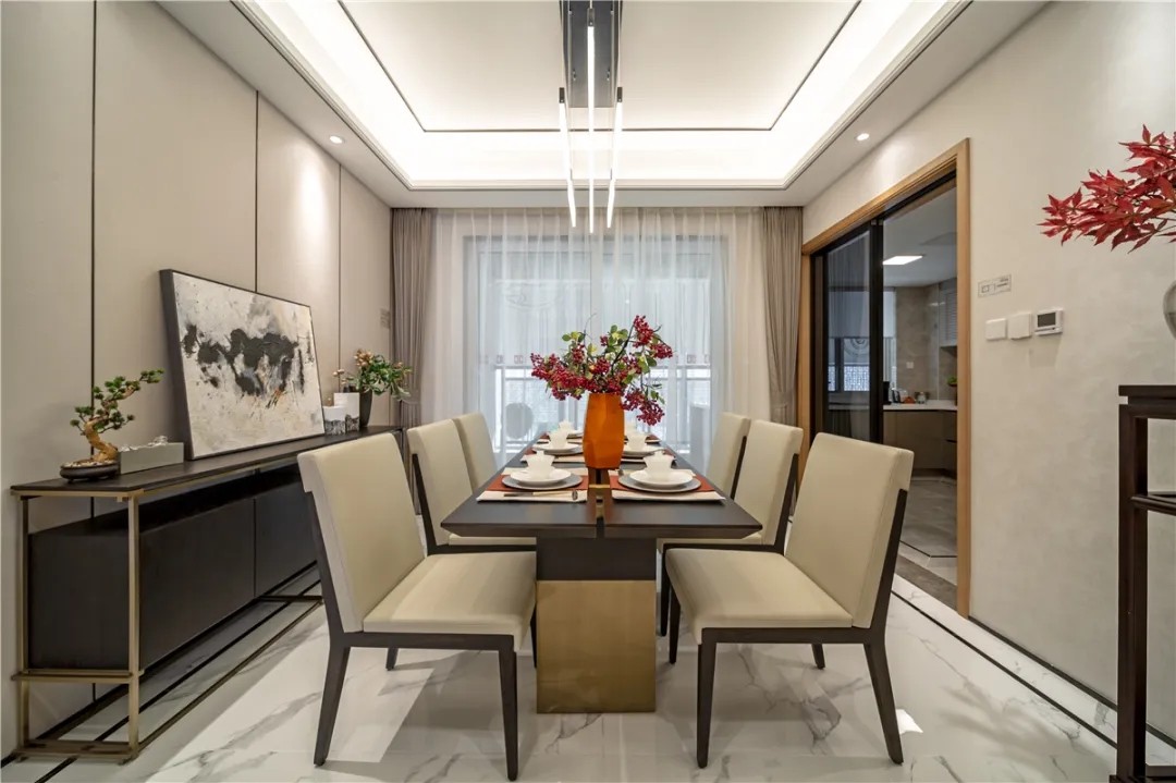 新中式风格家装设计室内装修效果图-餐厅 新中式风格家装设计室内装修效果图-餐厅